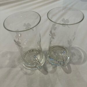 Vintage Set of 2 Etched Irish Coffee Mugs